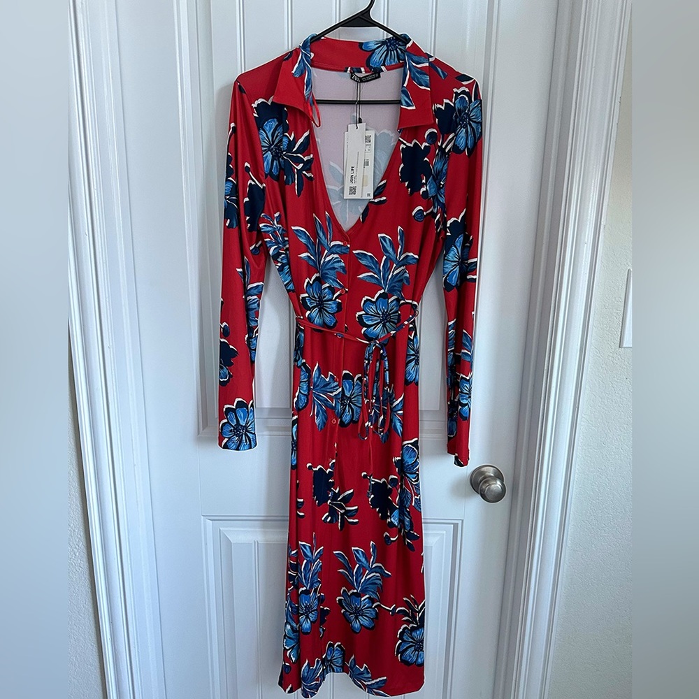 Zara flower print dress.